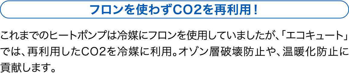 フロンを使わずCO2を再利用！